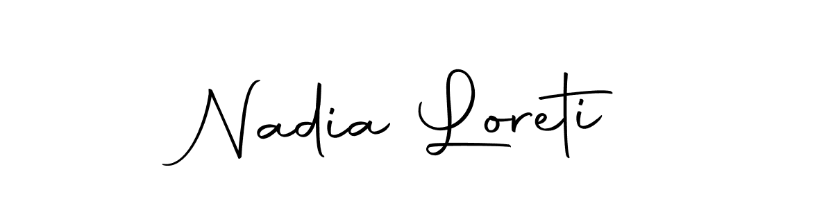 Create a beautiful signature design for name Nadia Loreti. With this signature (Autography-DOLnW) fonts, you can make a handwritten signature for free. Nadia Loreti signature style 10 images and pictures png