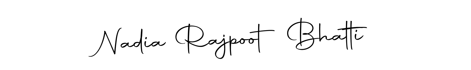 Make a beautiful signature design for name Nadia Rajpoot Bhatti. Use this online signature maker to create a handwritten signature for free. Nadia Rajpoot Bhatti signature style 10 images and pictures png