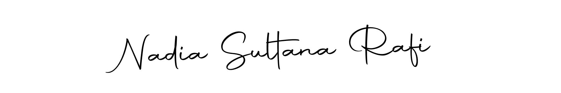 How to make Nadia Sultana Rafi name signature. Use Autography-DOLnW style for creating short signs online. This is the latest handwritten sign. Nadia Sultana Rafi signature style 10 images and pictures png