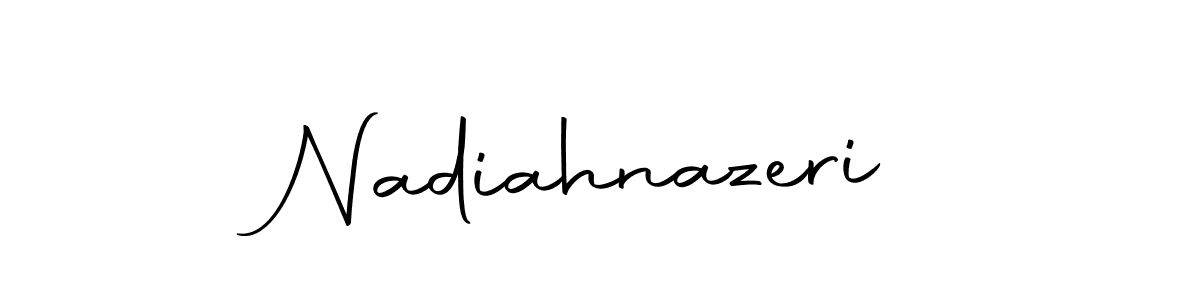 Use a signature maker to create a handwritten signature online. With this signature software, you can design (Autography-DOLnW) your own signature for name Nadiahnazeri. Nadiahnazeri signature style 10 images and pictures png