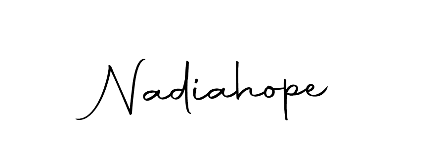 Nadiahope stylish signature style. Best Handwritten Sign (Autography-DOLnW) for my name. Handwritten Signature Collection Ideas for my name Nadiahope. Nadiahope signature style 10 images and pictures png