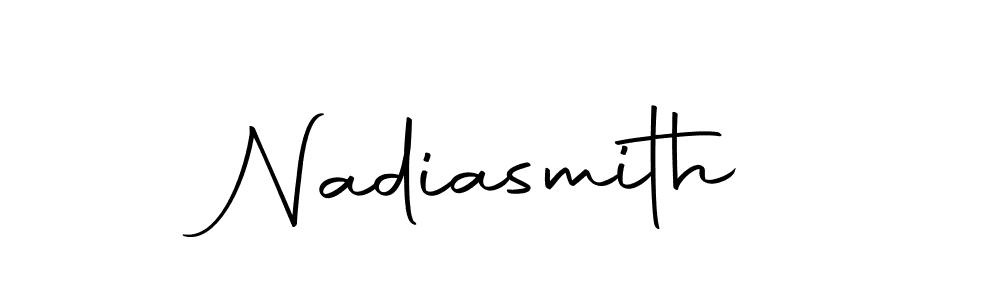 Make a beautiful signature design for name Nadiasmith. Use this online signature maker to create a handwritten signature for free. Nadiasmith signature style 10 images and pictures png