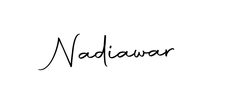 You can use this online signature creator to create a handwritten signature for the name Nadiawar. This is the best online autograph maker. Nadiawar signature style 10 images and pictures png