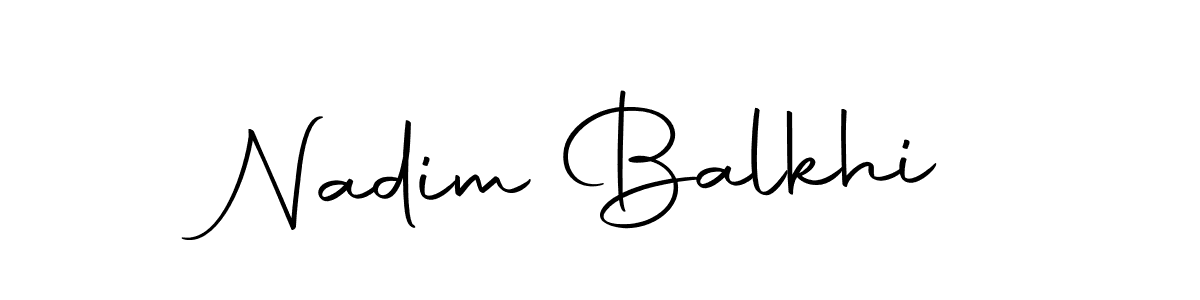 Design your own signature with our free online signature maker. With this signature software, you can create a handwritten (Autography-DOLnW) signature for name Nadim Balkhi. Nadim Balkhi signature style 10 images and pictures png