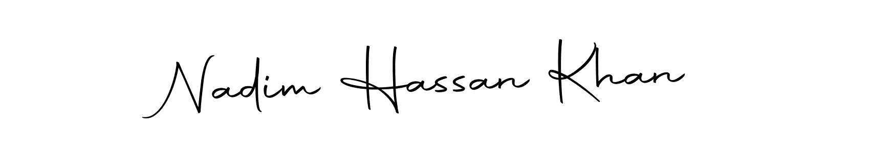 Create a beautiful signature design for name Nadim Hassan Khan. With this signature (Autography-DOLnW) fonts, you can make a handwritten signature for free. Nadim Hassan Khan signature style 10 images and pictures png