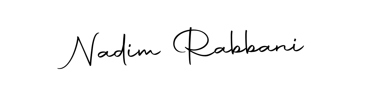 You should practise on your own different ways (Autography-DOLnW) to write your name (Nadim Rabbani) in signature. don't let someone else do it for you. Nadim Rabbani signature style 10 images and pictures png