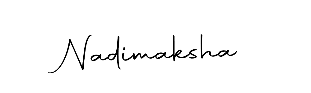 Make a beautiful signature design for name Nadimaksha. With this signature (Autography-DOLnW) style, you can create a handwritten signature for free. Nadimaksha signature style 10 images and pictures png