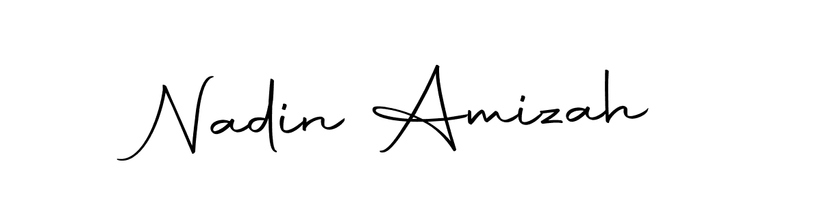 Create a beautiful signature design for name Nadin Amizah. With this signature (Autography-DOLnW) fonts, you can make a handwritten signature for free. Nadin Amizah signature style 10 images and pictures png