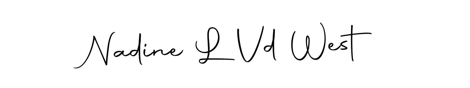 Design your own signature with our free online signature maker. With this signature software, you can create a handwritten (Autography-DOLnW) signature for name Nadine L Vd West. Nadine L Vd West signature style 10 images and pictures png