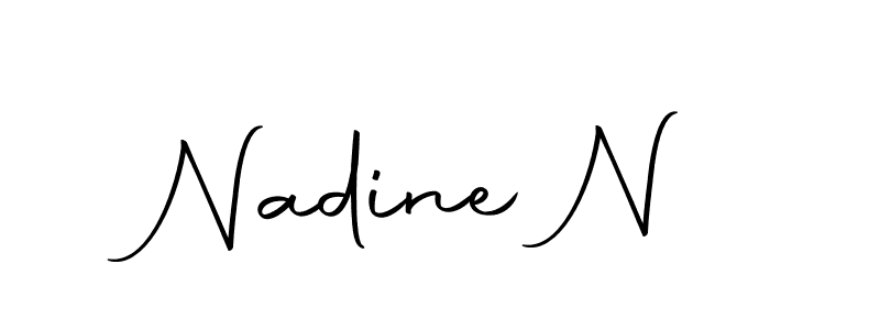 How to make Nadine N signature? Autography-DOLnW is a professional autograph style. Create handwritten signature for Nadine N name. Nadine N signature style 10 images and pictures png