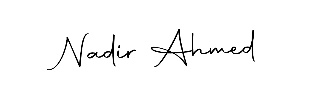 Nadir Ahmed stylish signature style. Best Handwritten Sign (Autography-DOLnW) for my name. Handwritten Signature Collection Ideas for my name Nadir Ahmed. Nadir Ahmed signature style 10 images and pictures png