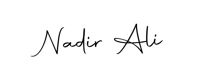 Use a signature maker to create a handwritten signature online. With this signature software, you can design (Autography-DOLnW) your own signature for name Nadir Ali. Nadir Ali signature style 10 images and pictures png