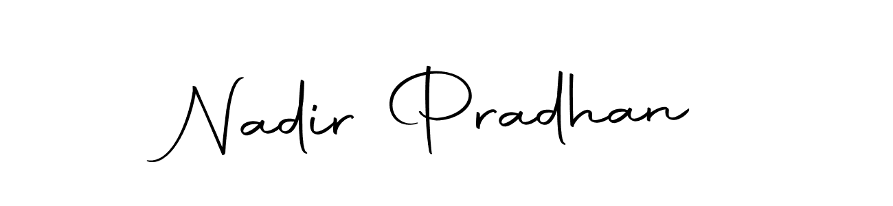 How to make Nadir Pradhan name signature. Use Autography-DOLnW style for creating short signs online. This is the latest handwritten sign. Nadir Pradhan signature style 10 images and pictures png