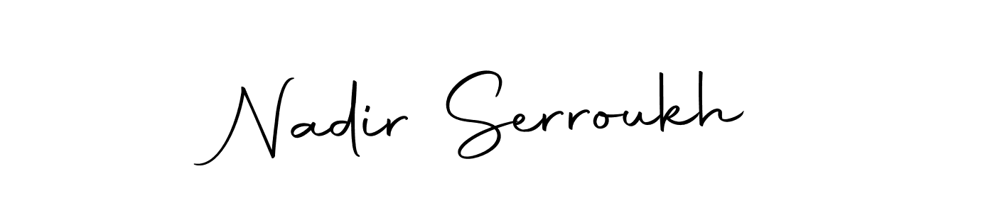 Design your own signature with our free online signature maker. With this signature software, you can create a handwritten (Autography-DOLnW) signature for name Nadir Serroukh. Nadir Serroukh signature style 10 images and pictures png