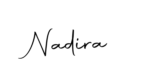 Make a beautiful signature design for name Nadira. Use this online signature maker to create a handwritten signature for free. Nadira signature style 10 images and pictures png