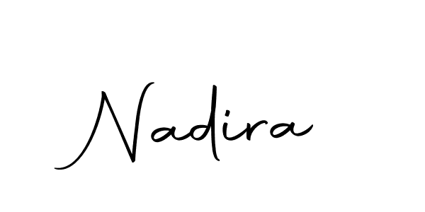 Make a beautiful signature design for name Nadira. Use this online signature maker to create a handwritten signature for free. Nadira signature style 10 images and pictures png