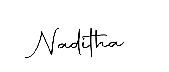 Naditha stylish signature style. Best Handwritten Sign (Autography-DOLnW) for my name. Handwritten Signature Collection Ideas for my name Naditha. Naditha signature style 10 images and pictures png