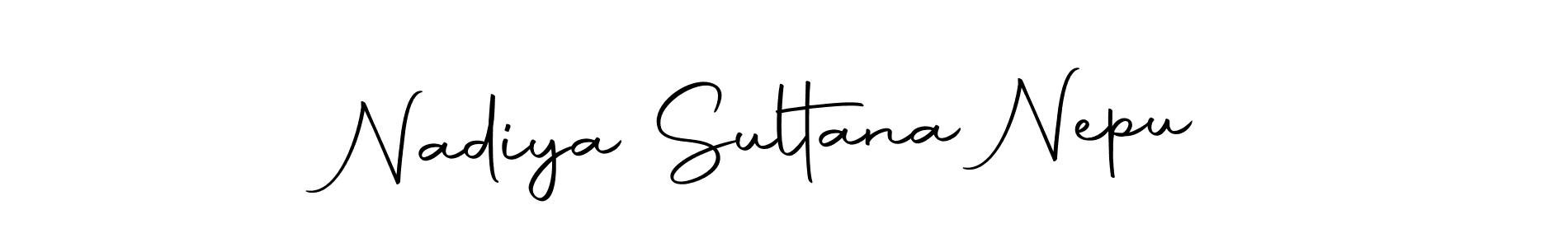 Design your own signature with our free online signature maker. With this signature software, you can create a handwritten (Autography-DOLnW) signature for name Nadiya Sultana Nepu. Nadiya Sultana Nepu signature style 10 images and pictures png