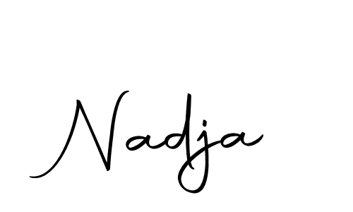 Nadja stylish signature style. Best Handwritten Sign (Autography-DOLnW) for my name. Handwritten Signature Collection Ideas for my name Nadja. Nadja signature style 10 images and pictures png