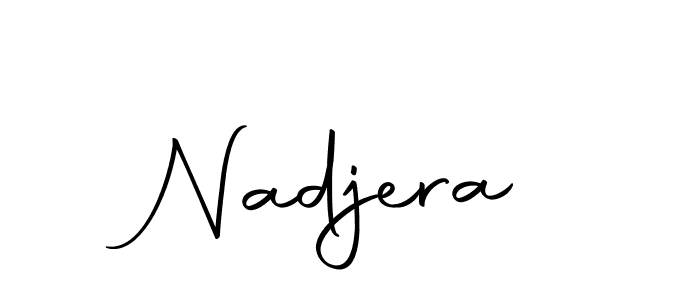 Design your own signature with our free online signature maker. With this signature software, you can create a handwritten (Autography-DOLnW) signature for name Nadjera. Nadjera signature style 10 images and pictures png