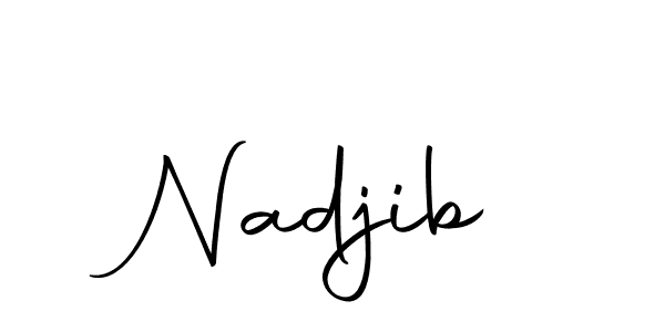 How to make Nadjib name signature. Use Autography-DOLnW style for creating short signs online. This is the latest handwritten sign. Nadjib signature style 10 images and pictures png