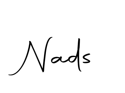 You should practise on your own different ways (Autography-DOLnW) to write your name (Nads) in signature. don't let someone else do it for you. Nads signature style 10 images and pictures png