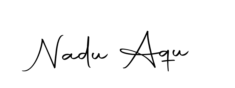 Make a beautiful signature design for name Nadu Aqu. With this signature (Autography-DOLnW) style, you can create a handwritten signature for free. Nadu Aqu signature style 10 images and pictures png