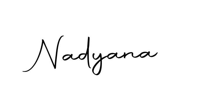 Make a beautiful signature design for name Nadyana. With this signature (Autography-DOLnW) style, you can create a handwritten signature for free. Nadyana signature style 10 images and pictures png