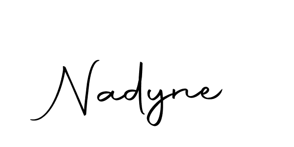 Create a beautiful signature design for name Nadyne. With this signature (Autography-DOLnW) fonts, you can make a handwritten signature for free. Nadyne signature style 10 images and pictures png