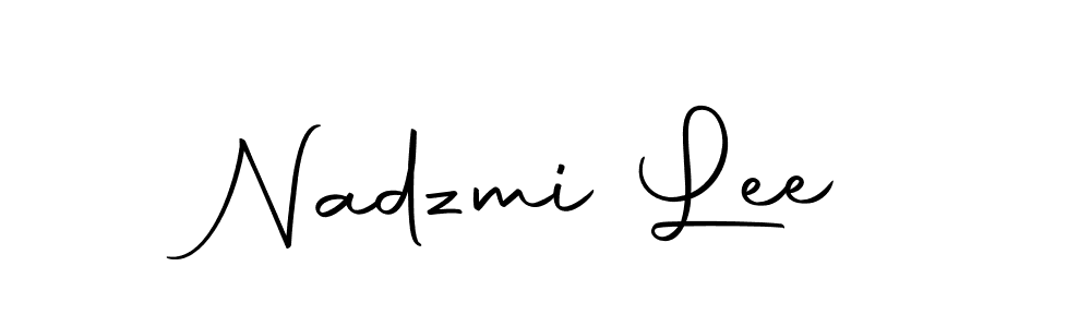 Autography-DOLnW is a professional signature style that is perfect for those who want to add a touch of class to their signature. It is also a great choice for those who want to make their signature more unique. Get Nadzmi Lee name to fancy signature for free. Nadzmi Lee signature style 10 images and pictures png