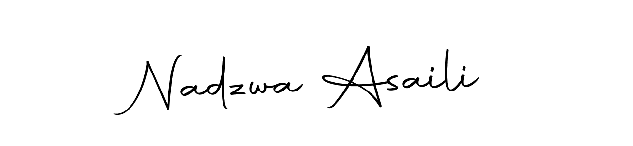 Here are the top 10 professional signature styles for the name Nadzwa Asaili. These are the best autograph styles you can use for your name. Nadzwa Asaili signature style 10 images and pictures png