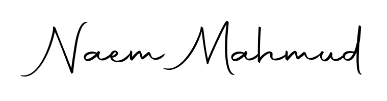 Transform the name Naem Mahmud into a signature masterpiece using Autography-DOLnW font. Ideal for photographers, artists, and creators looking for watermarks. Naem Mahmud signature style 10 images and pictures png