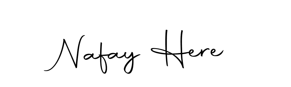 Use a signature maker to create a handwritten signature online. With this signature software, you can design (Autography-DOLnW) your own signature for name Nafay Here. Nafay Here signature style 10 images and pictures png