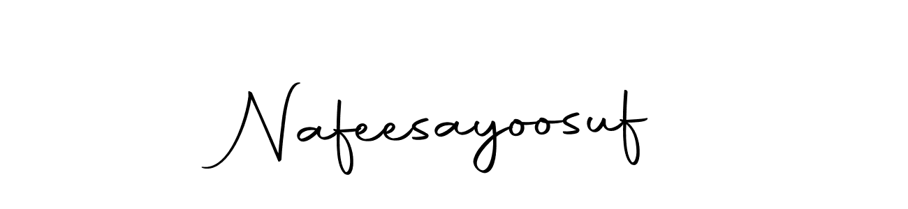 Make a beautiful signature design for name Nafeesayoosuf. With this signature (Autography-DOLnW) style, you can create a handwritten signature for free. Nafeesayoosuf signature style 10 images and pictures png
