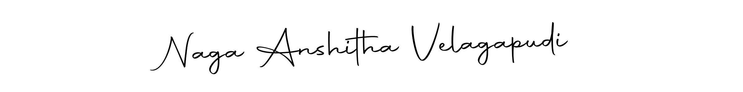 This is the best signature style for the Naga Anshitha Velagapudi name. Also you like these signature font (Autography-DOLnW). Mix name signature. Naga Anshitha Velagapudi signature style 10 images and pictures png