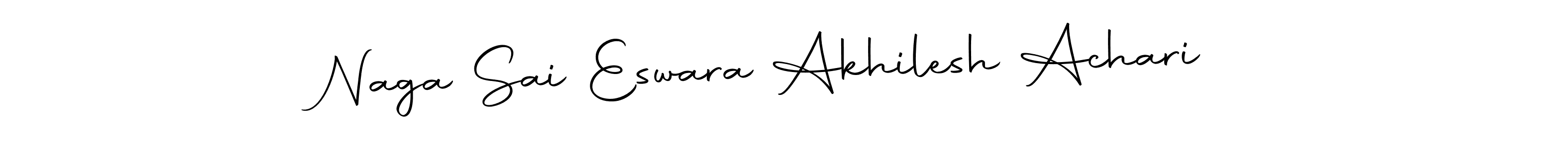 This is the best signature style for the Naga Sai Eswara Akhilesh Achari name. Also you like these signature font (Autography-DOLnW). Mix name signature. Naga Sai Eswara Akhilesh Achari signature style 10 images and pictures png