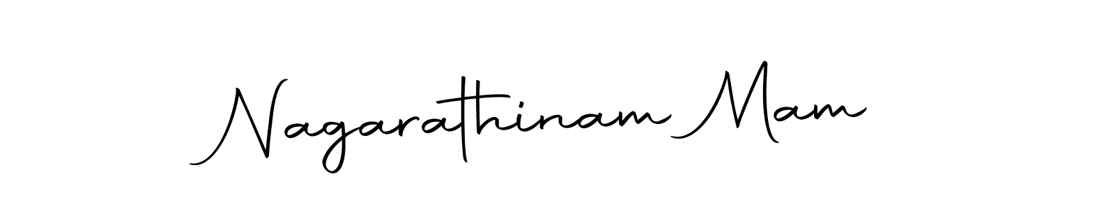 How to make Nagarathinam Mam name signature. Use Autography-DOLnW style for creating short signs online. This is the latest handwritten sign. Nagarathinam Mam signature style 10 images and pictures png