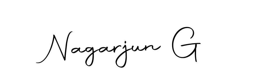 How to make Nagarjun G name signature. Use Autography-DOLnW style for creating short signs online. This is the latest handwritten sign. Nagarjun G signature style 10 images and pictures png