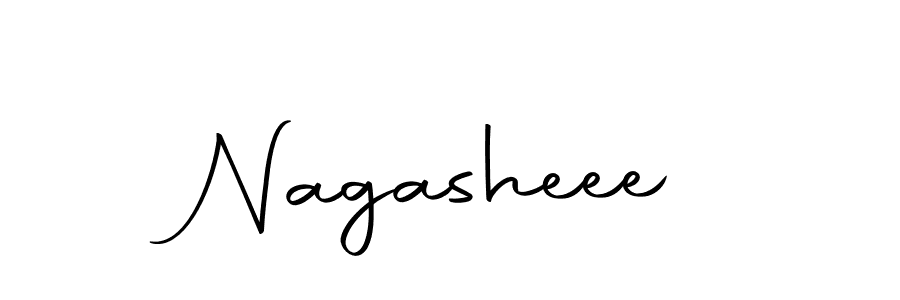 Design your own signature with our free online signature maker. With this signature software, you can create a handwritten (Autography-DOLnW) signature for name Nagasheee. Nagasheee signature style 10 images and pictures png