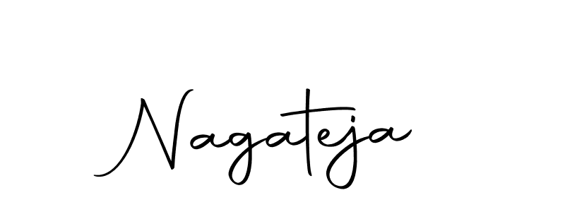 Use a signature maker to create a handwritten signature online. With this signature software, you can design (Autography-DOLnW) your own signature for name Nagateja. Nagateja signature style 10 images and pictures png