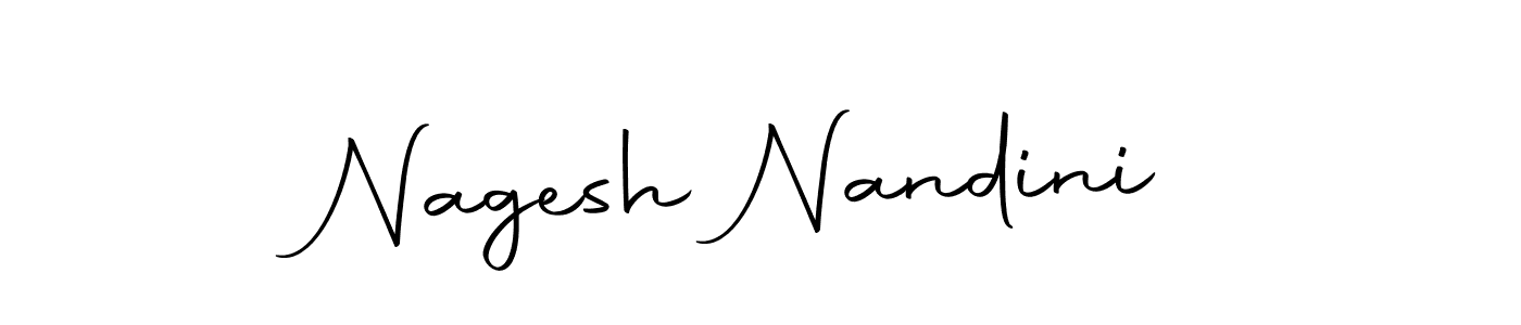 How to make Nagesh Nandini name signature. Use Autography-DOLnW style for creating short signs online. This is the latest handwritten sign. Nagesh Nandini signature style 10 images and pictures png