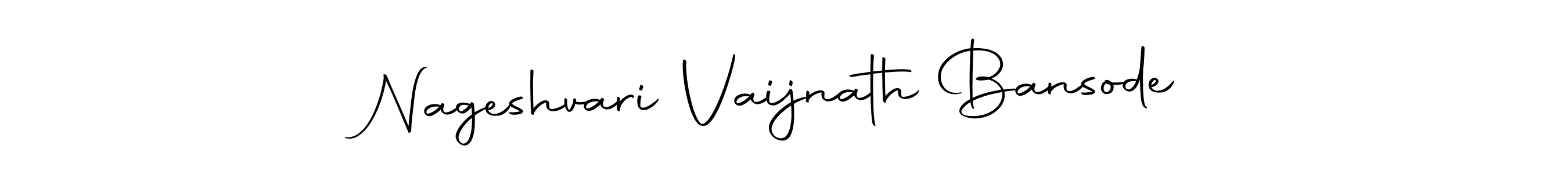 How to make Nageshvari Vaijnath Bansode name signature. Use Autography-DOLnW style for creating short signs online. This is the latest handwritten sign. Nageshvari Vaijnath Bansode signature style 10 images and pictures png