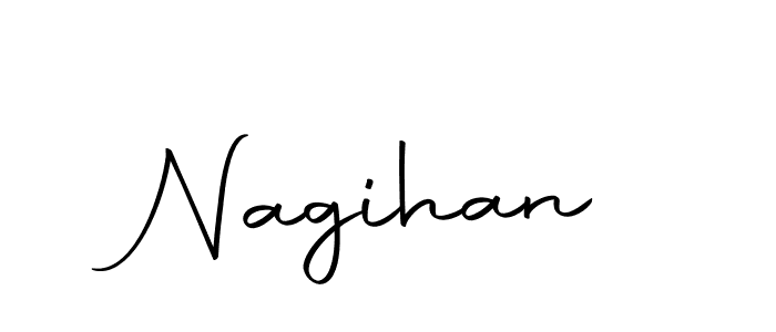 Design your own signature with our free online signature maker. With this signature software, you can create a handwritten (Autography-DOLnW) signature for name Nagihan. Nagihan signature style 10 images and pictures png