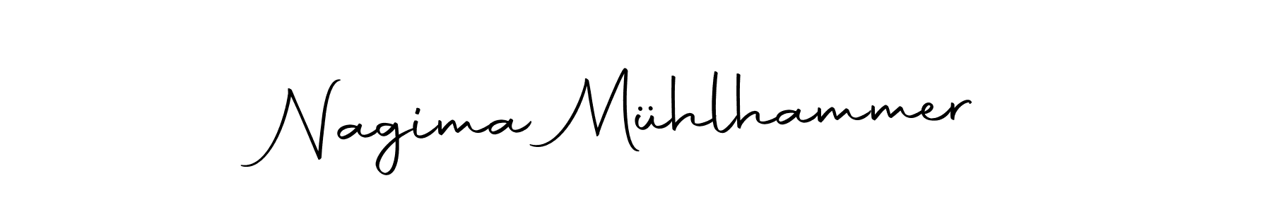 Make a beautiful signature design for name Nagima Mühlhammer. With this signature (Autography-DOLnW) style, you can create a handwritten signature for free. Nagima Mühlhammer signature style 10 images and pictures png