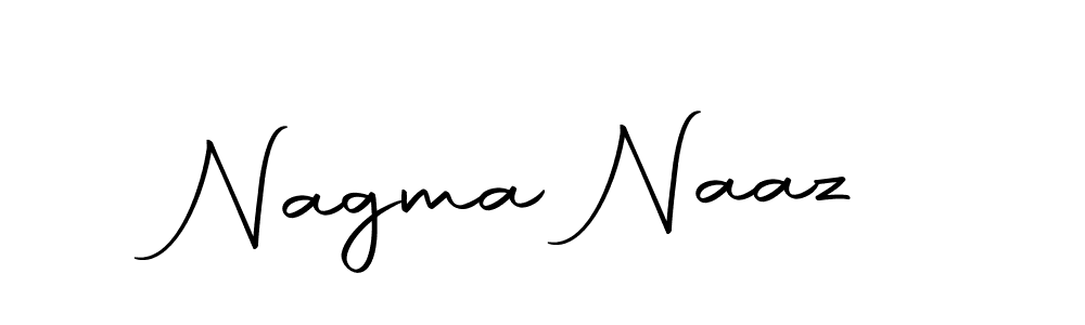 Create a beautiful signature design for name Nagma Naaz. With this signature (Autography-DOLnW) fonts, you can make a handwritten signature for free. Nagma Naaz signature style 10 images and pictures png