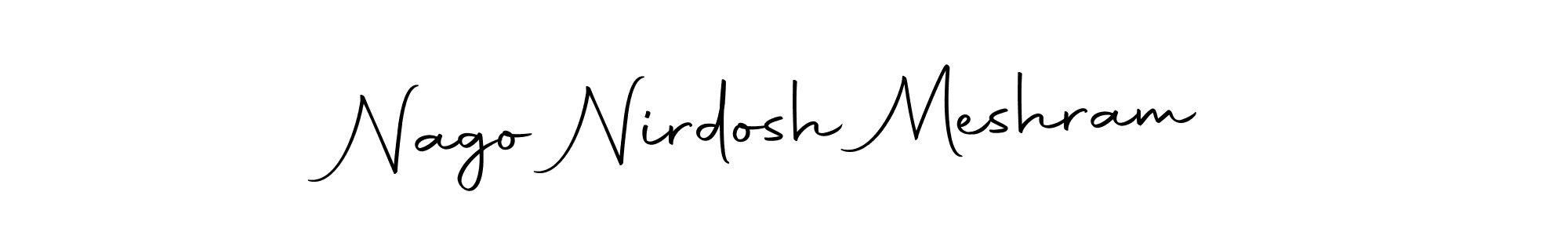 How to make Nago Nirdosh Meshram name signature. Use Autography-DOLnW style for creating short signs online. This is the latest handwritten sign. Nago Nirdosh Meshram signature style 10 images and pictures png
