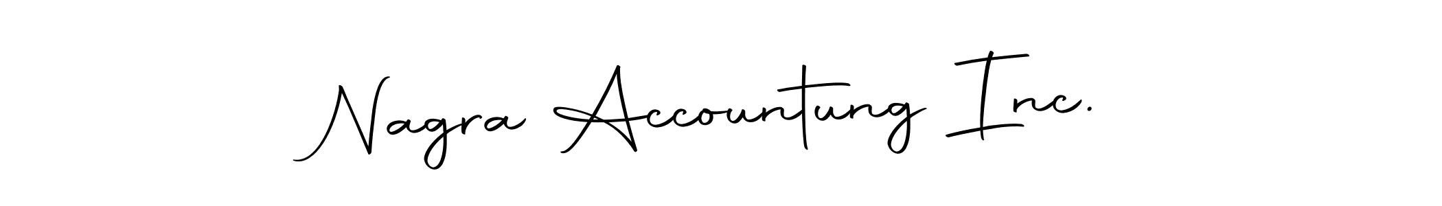 The best way (Autography-DOLnW) to make a short signature is to pick only two or three words in your name. The name Nagra Accountung Inc. include a total of six letters. For converting this name. Nagra Accountung Inc. signature style 10 images and pictures png