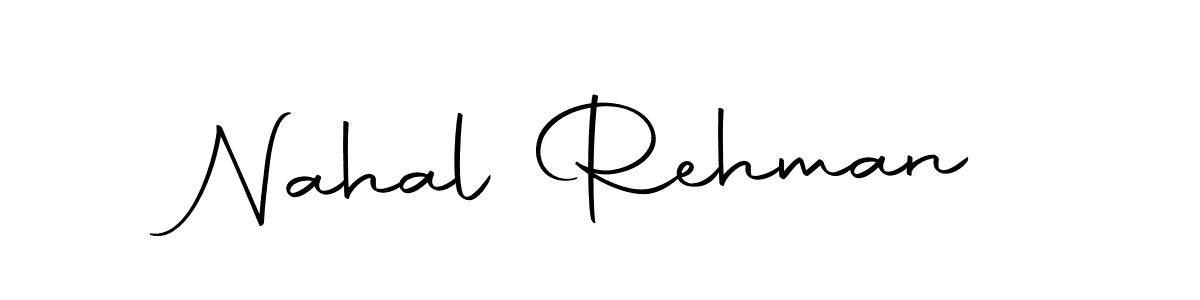 How to make Nahal Rehman name signature. Use Autography-DOLnW style for creating short signs online. This is the latest handwritten sign. Nahal Rehman signature style 10 images and pictures png