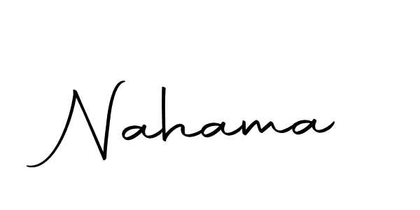 Make a beautiful signature design for name Nahama. With this signature (Autography-DOLnW) style, you can create a handwritten signature for free. Nahama signature style 10 images and pictures png