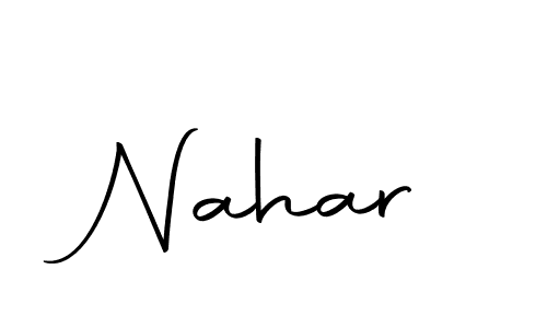 Design your own signature with our free online signature maker. With this signature software, you can create a handwritten (Autography-DOLnW) signature for name Nahar. Nahar signature style 10 images and pictures png